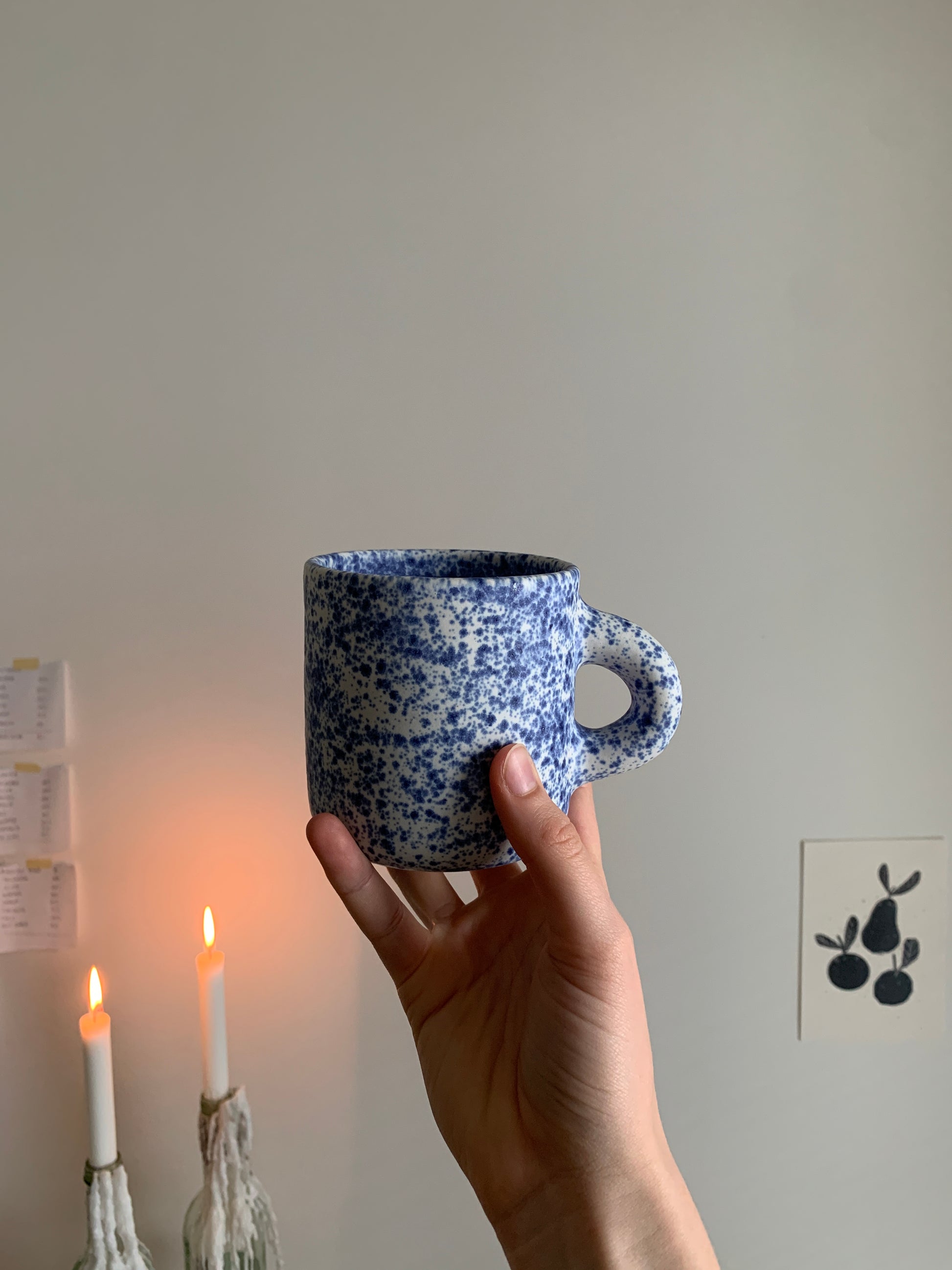 chunky mug | speckled blue