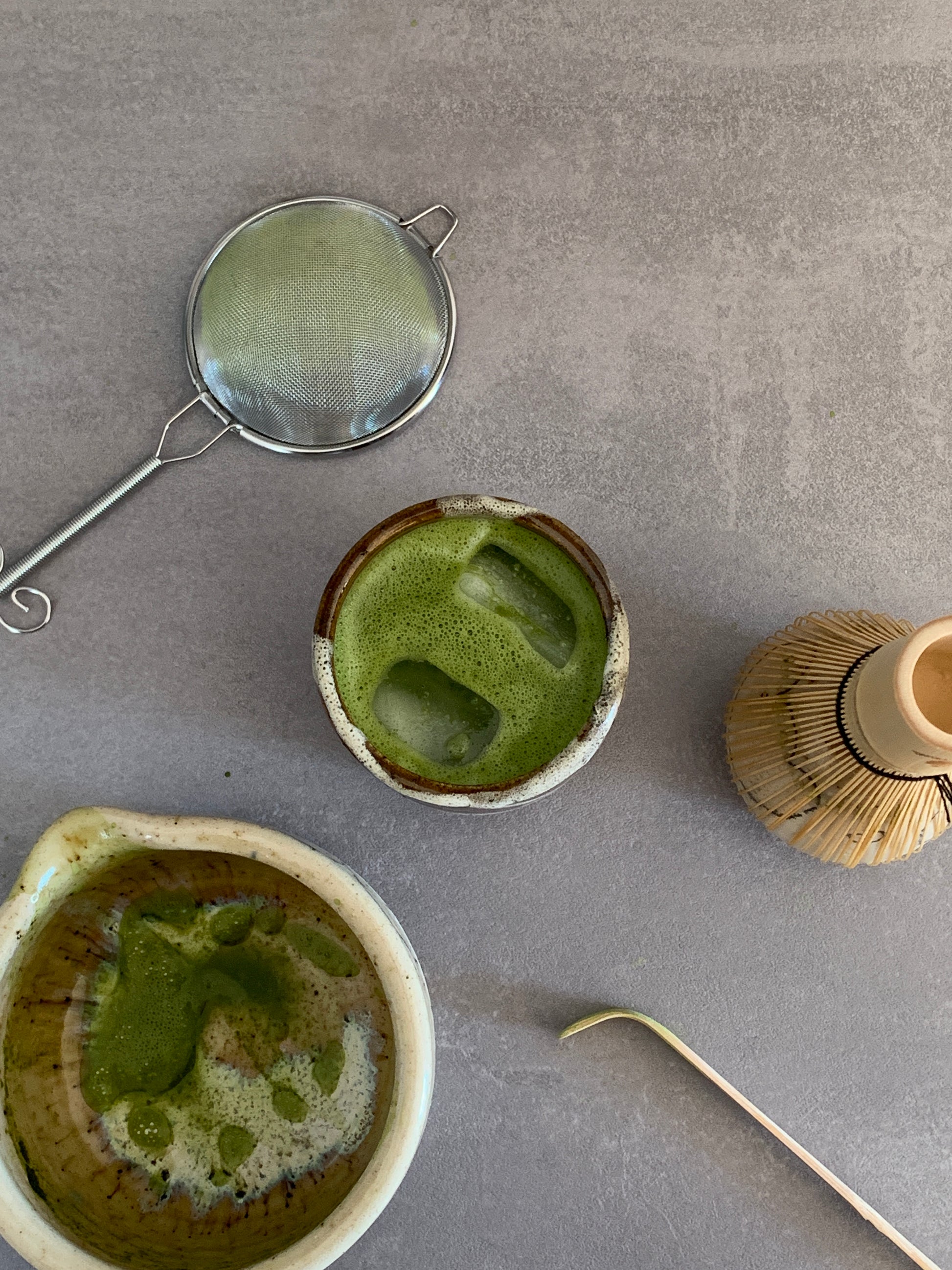 Matcha set - flower field